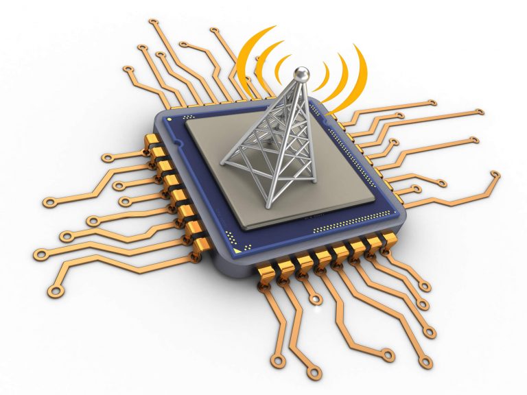 3D representation of a microchip